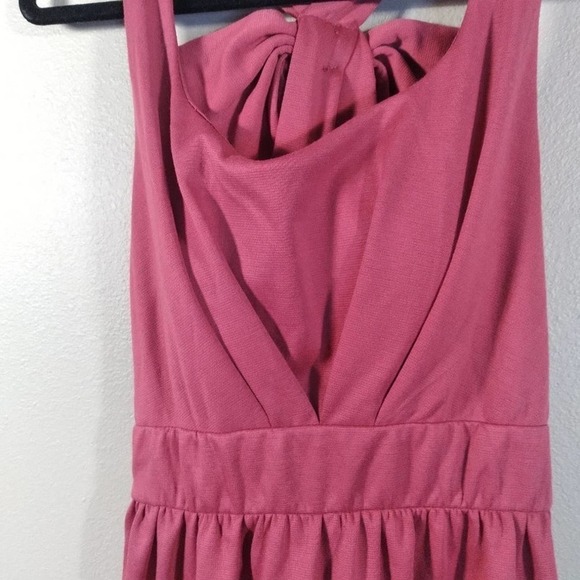 ModCloth Yellow Star Pleated Bow Back Dress Large - Picture 2 of 9